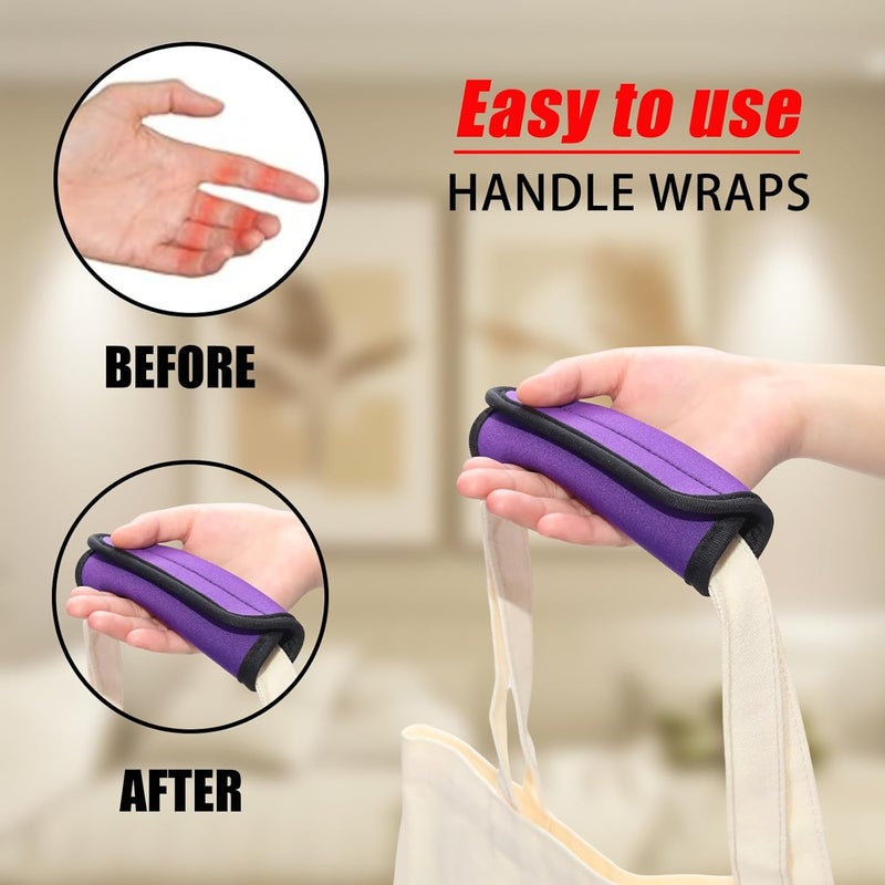JAKOUE 2pcs Purple Luggage Handle Wraps for Suitcase- Soft Suitcase Handle Covers for Travel Accessories（ Bright Color for Suitcase Tags Identifiers ） - Image 4